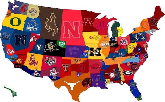 College Football Map